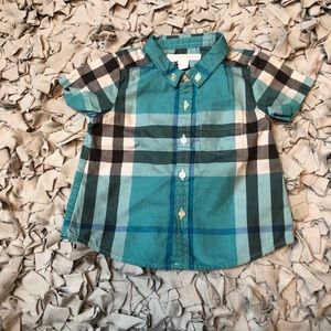 Baby boys Burberry check shirt